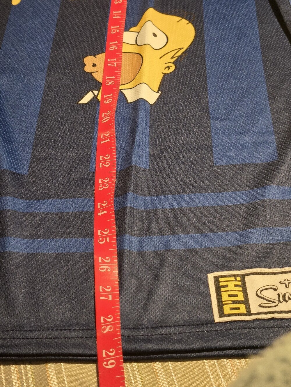 The Simpsons 20th Television Vibrant Blue Long Sleeve Jersey Shirt Men's size S - Picture 15 of 16